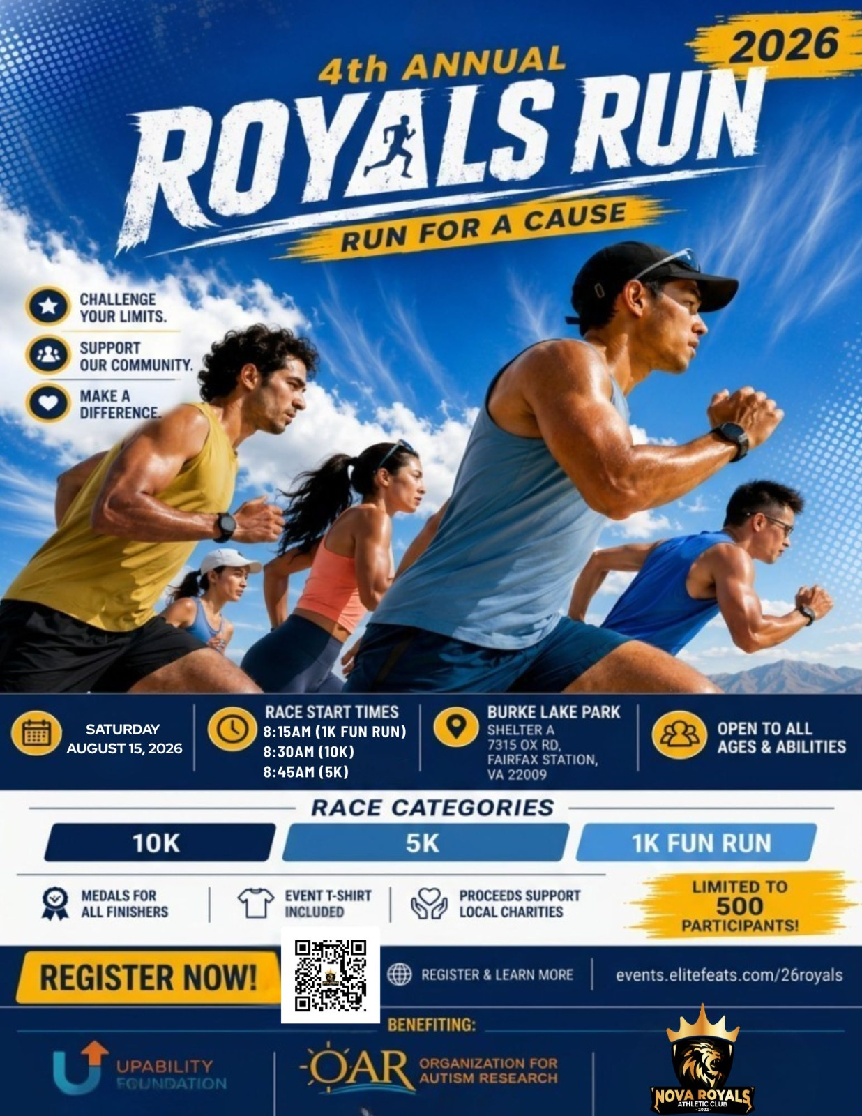 2026 Royals Run event flyer